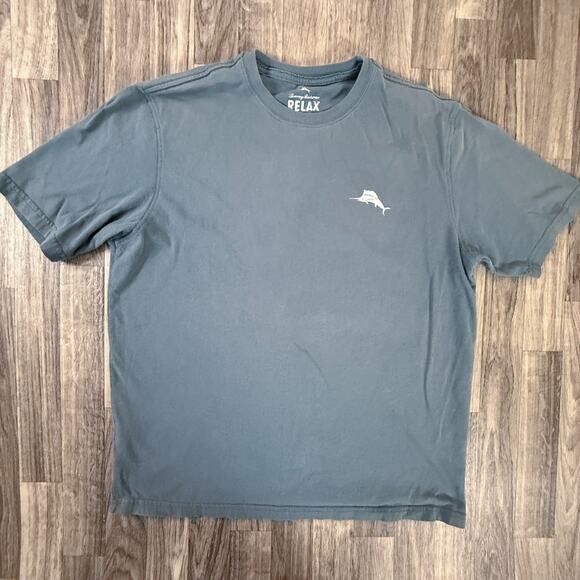 Tommy Bahama Closest to the Pin Golf Graphic Tee Blue Shirt Relax L 100% Cotton - Picture 2 of 6